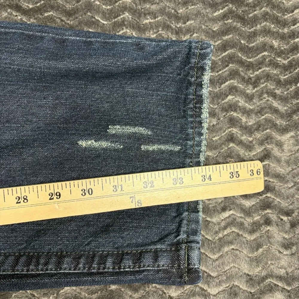 True Religion Men's Ricky Relaxed Straight Flap distressed Size 34x34 NWT